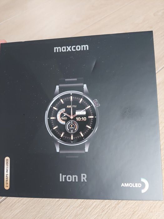 Zegarek Maxcom Iron R (jak nowy), smartwatch, AMOLED