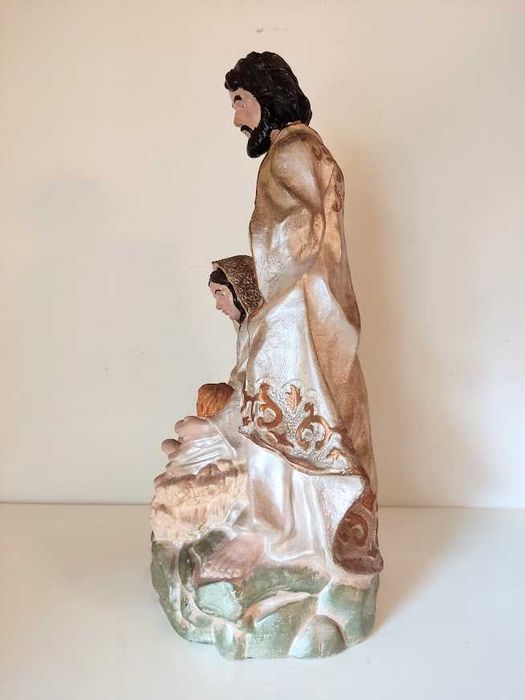 Presépio em gesso José Maria e Jesus