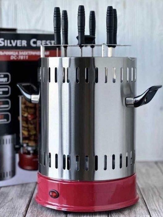 Електрошашличниця 1 квт 6 шампурів шашличниця електрична 1000 вт