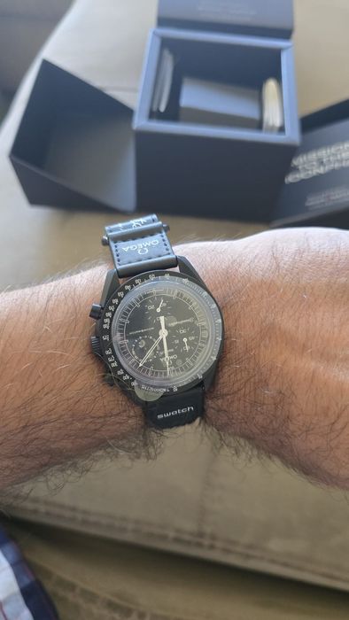 Omega & Swatch Moonswatch Snoopy B & W
