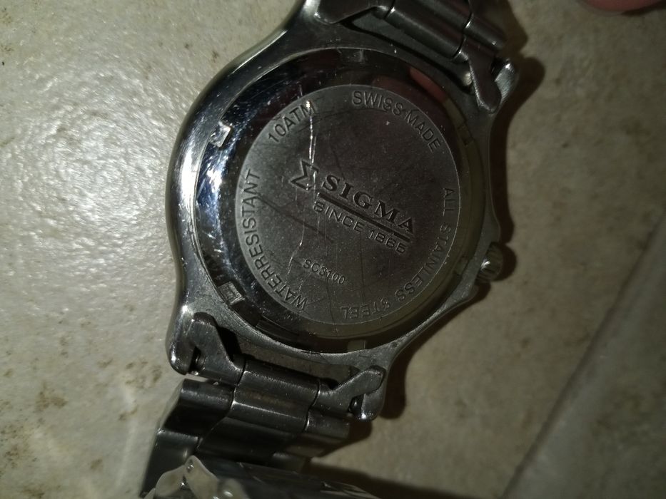 Relógio aço inox Sigma suíço