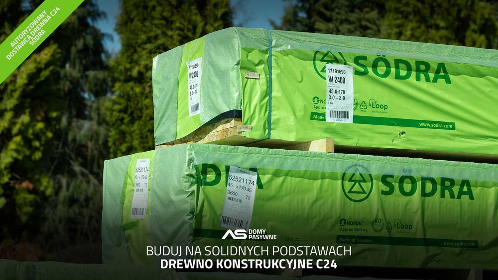 Drewno konstrukcyjne C24 Skandynawskie / KVH / SODRA suche strugane