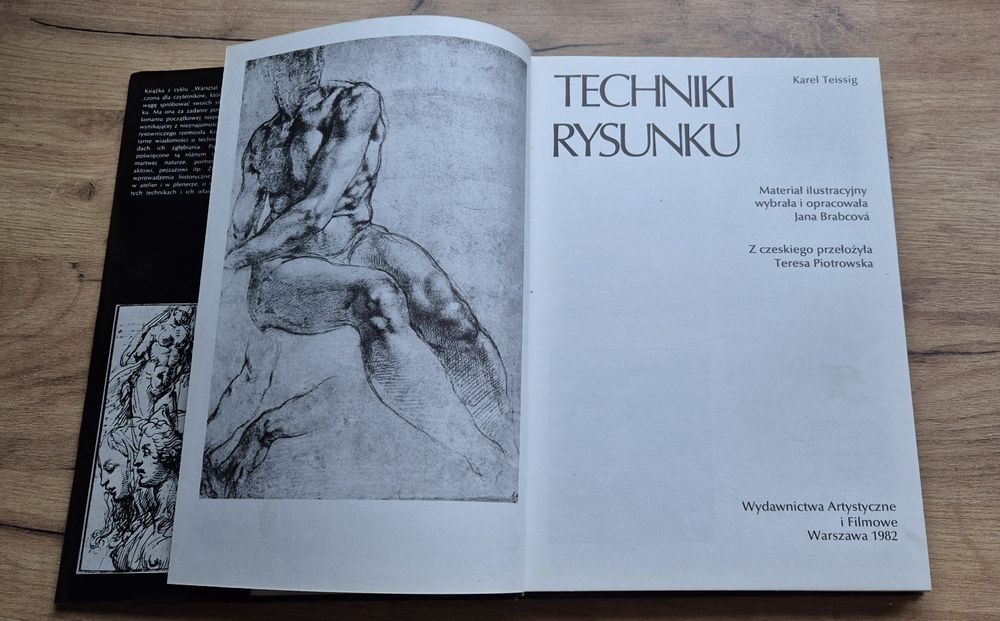 Książka twarda oprawa Techniki Rysunku 1982  Karel Teissig PRL rysunek