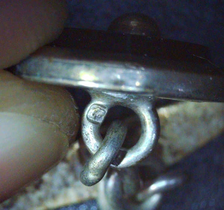 Par botões punho antigos em ouro e prata portuguesa