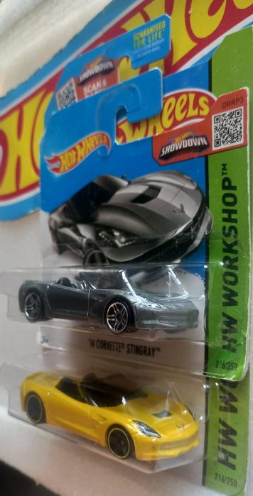 Conjunto 2 , 14 corvette stingray hot wheels