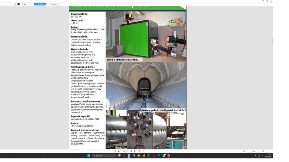 Piec na Trociny Zrębki Owies Pestka Wióra inne Biomasy Heizomat 100kw