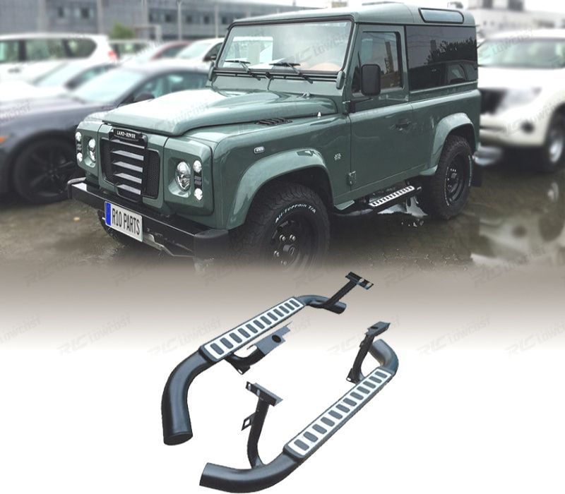 ESTRIBOS LATERAIS LAND ROVER DEFENDER 90 PRATEADO 83-16