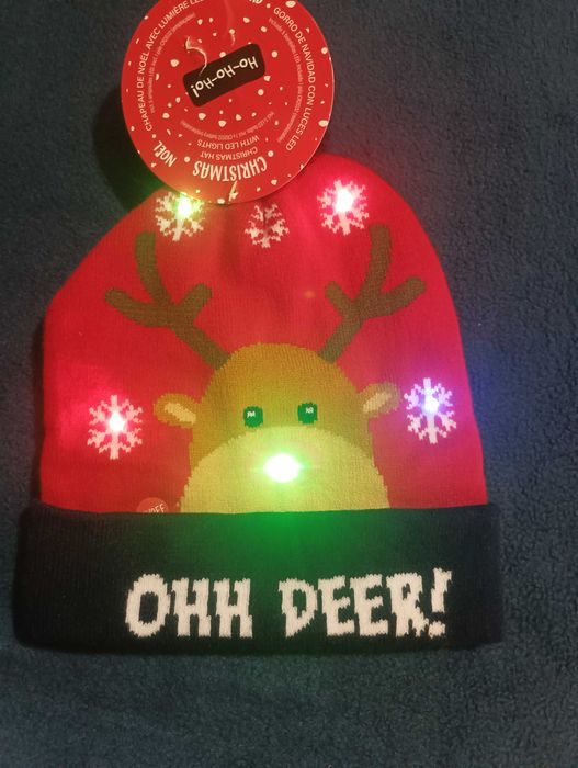 Gorro de Natal com luzes