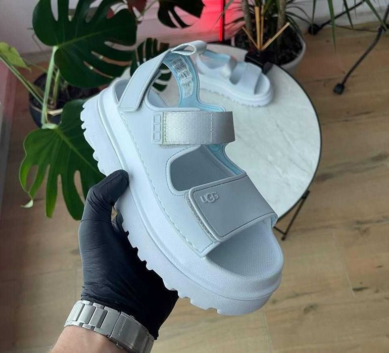 ОРИГІНАЛ/ Босоножки Ugg Goldenglow Sandals White/Blue / Угги / Босоніжки Угг/ Уггі Сандалі