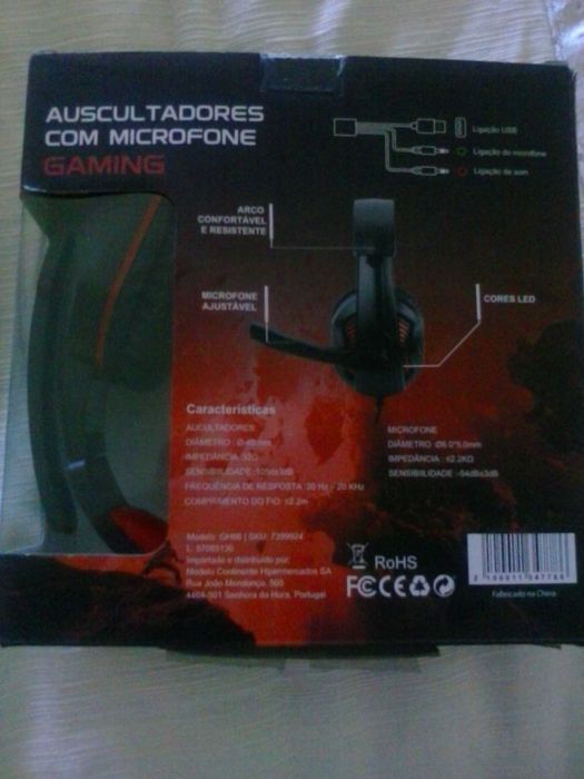 Artigos gaming e som - headphones/microfone e gamepad pra telemóveis