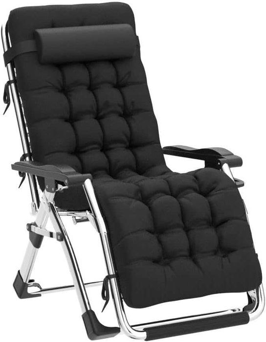 LEŻAK duży mocny składany z poduszką