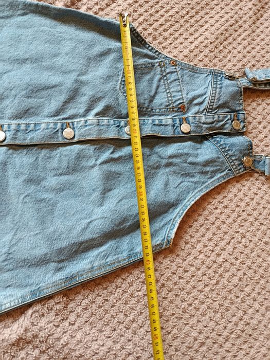 Sukienka jeans denim ogrodniczka zara 152