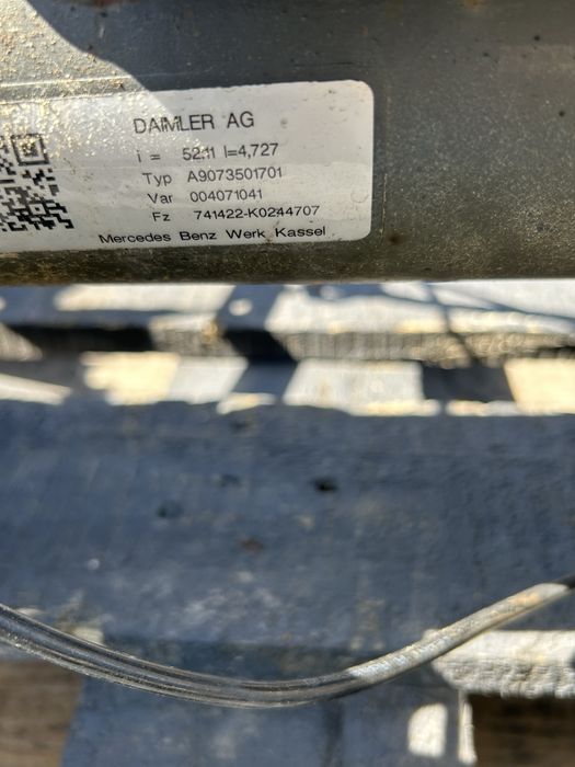 Most tylny do Mercedesa Sprintera 907 na blizniakach przelozenie 52/11