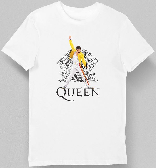 Koszulka męska queen Freddie mercury biała S
