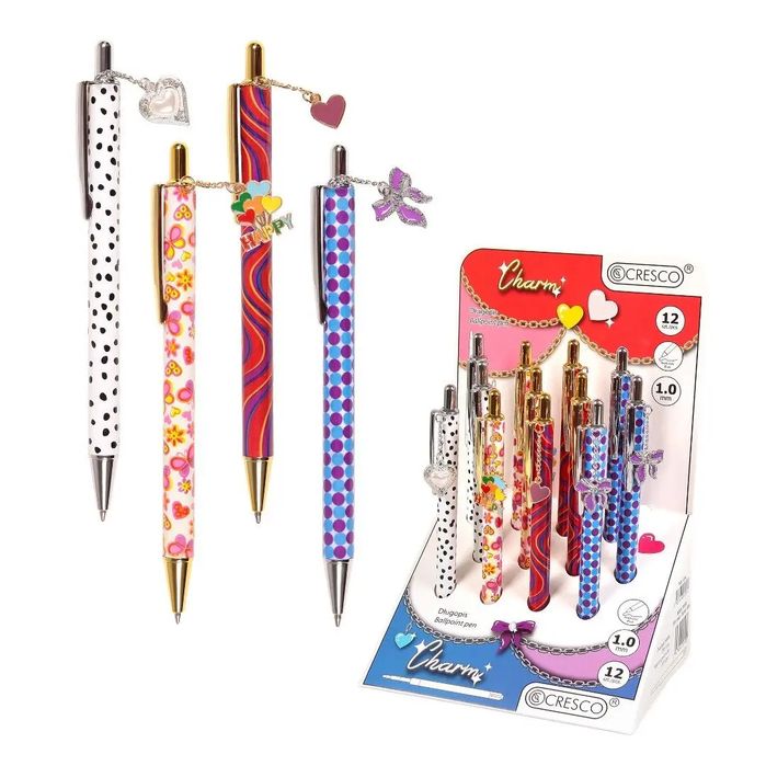 Długopis Charm z zawieszką (12szt). Nowy Produkt