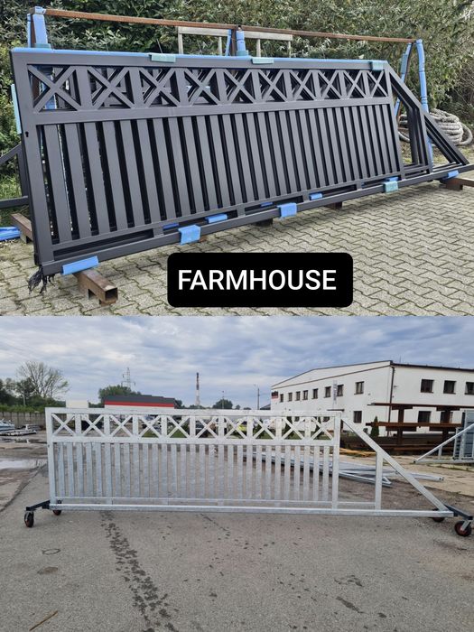 Brama przesuwna rama stelaż 4m COMPACT, ocynk ogniowy+RAL