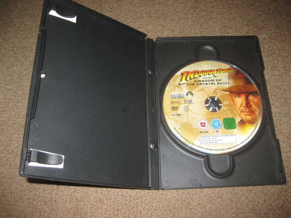 DVD "Indiana Jones e o Reino da Caveira de Cristal" com Harrison Ford