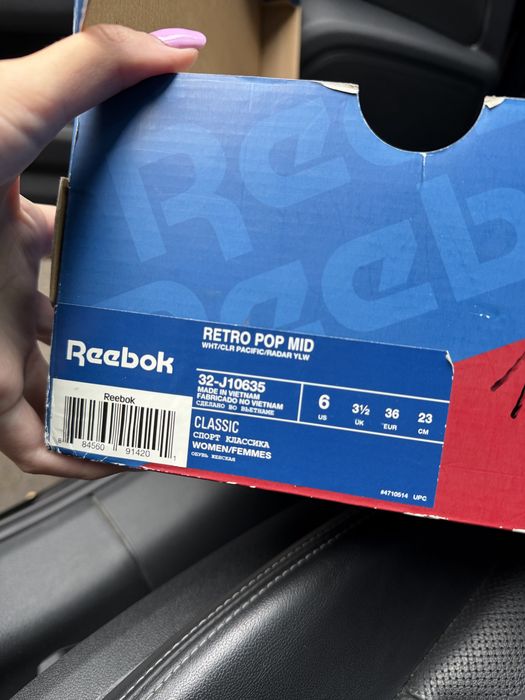 Reebok retro pop mid  36 розмір