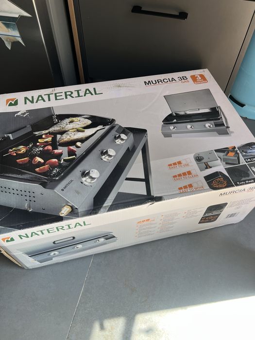 Grelhador a gás Naterial Murcia 3B com tampa NOVO