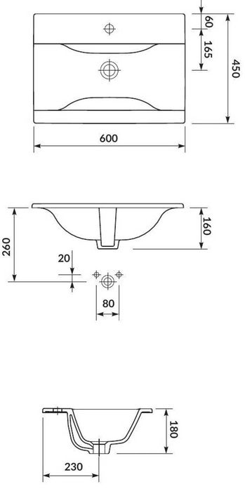 Umywalka Cersanit Ontario New 60