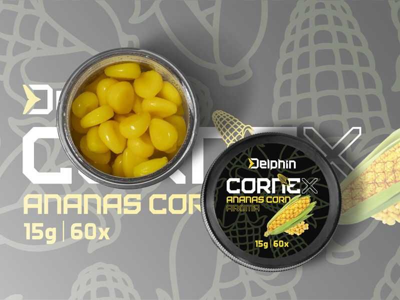 Sztuczna przynęta Delphin CorneX Pop Up / Kukurydza - ananas