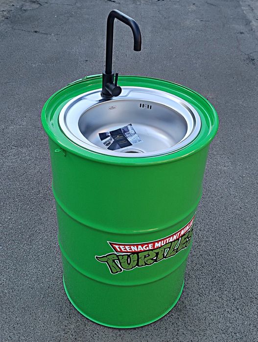 Умивальник з бочки з вашим логотипом | Рукомийник з металевої бочки