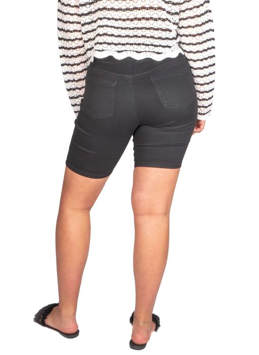 Spodenki Damskie Jeansowe FIRI elastyczne na gumie Czarne 44