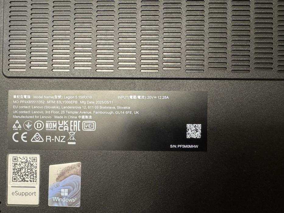 Legion 5 Gen 10 15IRX10