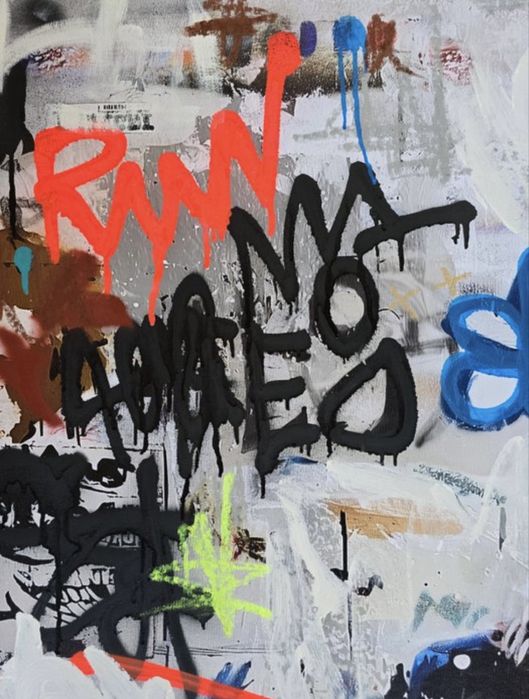 Tedy zet ( XX ), graffiti Bull Run