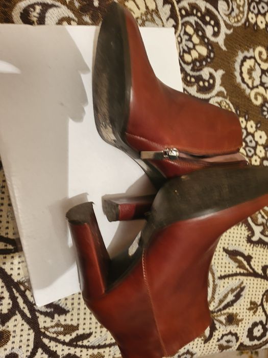 Botas pele bourdeaux