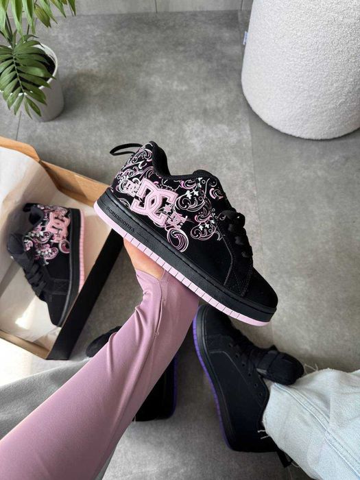 Жіночі кросівки DC Court Graffik "Black Pink Sabbath" Розміри 36-41
