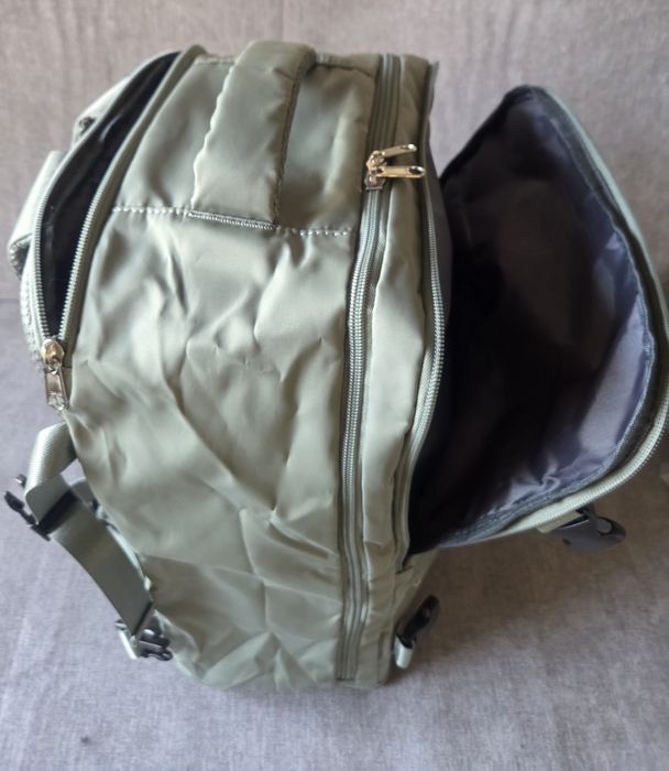 Mochila viagem verde claro