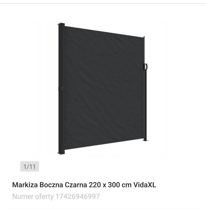 Duża Markiza boczna ogrodowa