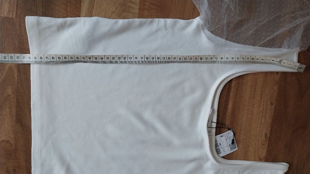 Bluzeczka bluzka top biała, z wiskozą rozm S Mango