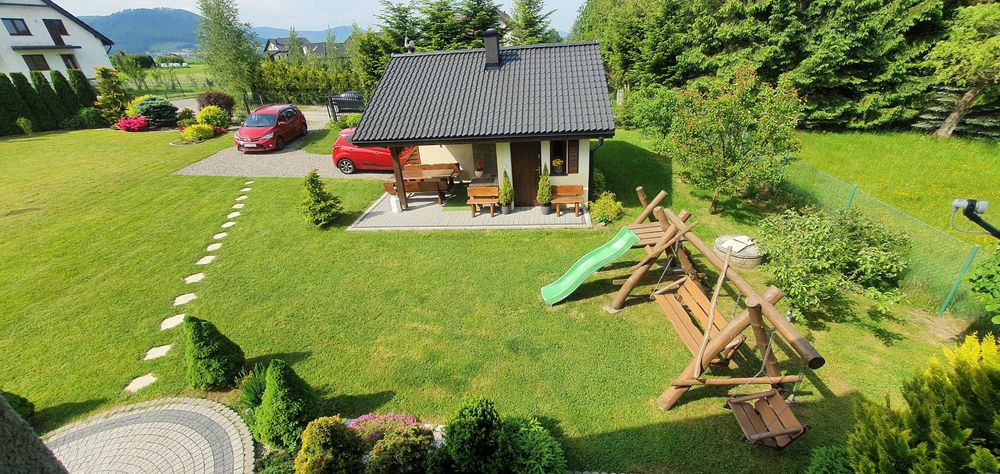 OGRÓD i DOMEK w górach Brenna k Ustroń Wisła Beskidy Apartament Nocle