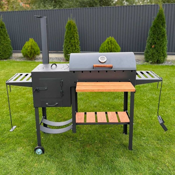 Мангал 4 мм з пічкою для казана - все для шашлику, гриля та плову