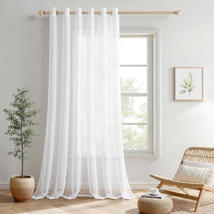 Cortina Voile Branca 228 × 228 cm – 1 Painel (B0F43KCMY6) - MIULEE