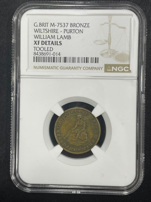 Велика Британія, торговий токен. G. Brit M-7537 Bronze -Wiltshire, Purton- William Lamb.
