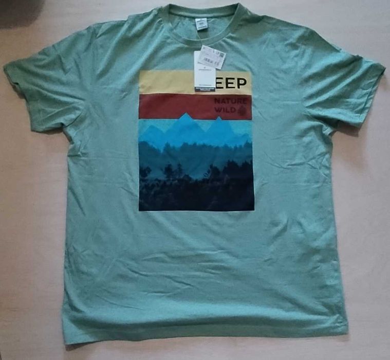 T-shirt Springfield com estampa montanha tamanho XXXL