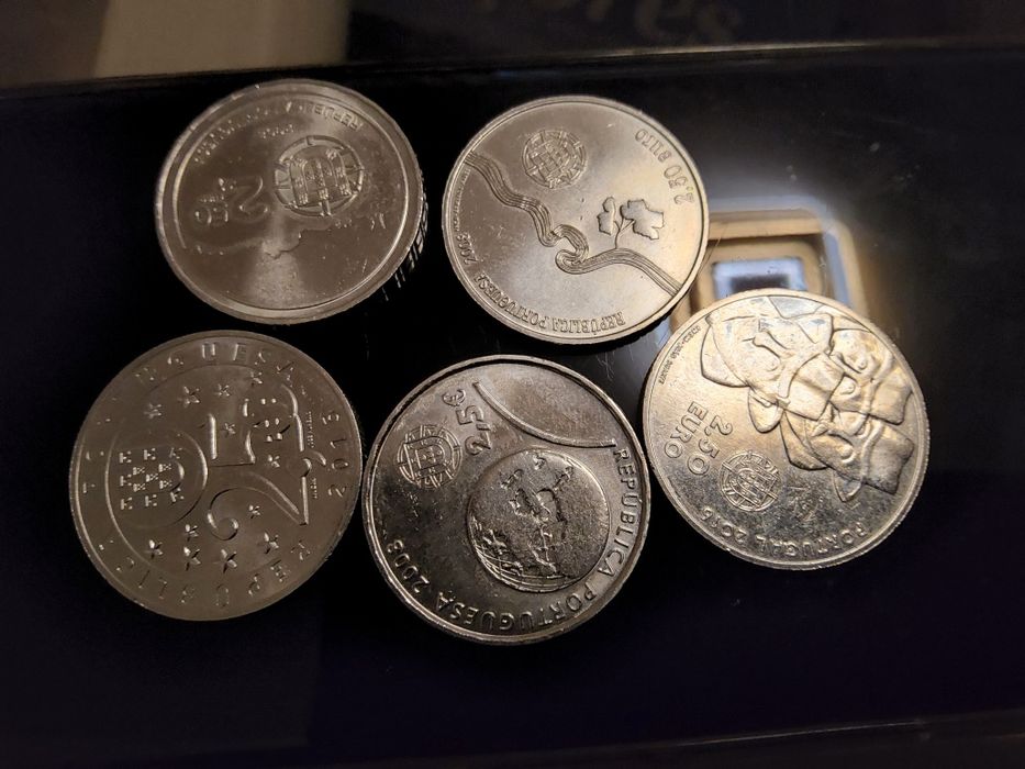 5 moedas de 2,50€