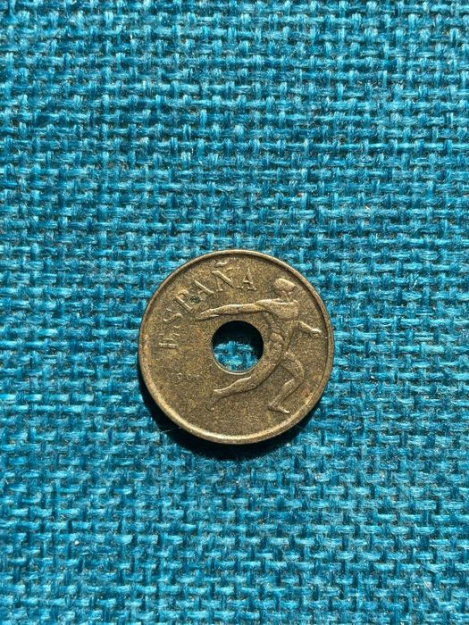 Moeda de colecção perfurada: peseta de jogos olímpicos  91/92