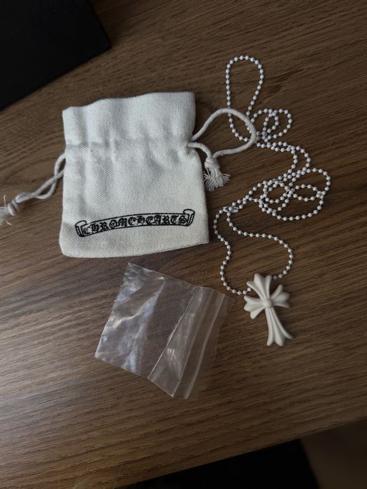 Хрестик, підвіска, Chrome Hearts, білий, бу