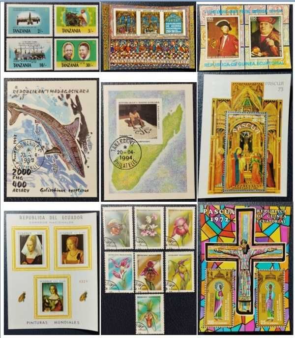 Lote com 85 selos postais ideais para coleção (R032)