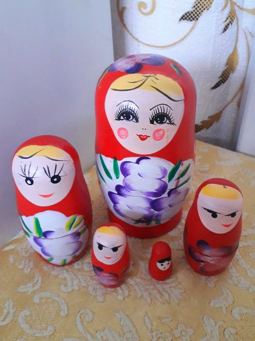 Матрёшка, 5 в 1. Времён СССР. Игрушки, игры