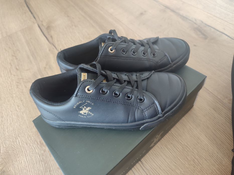 Czarne buty sportowe, trampki r. 36