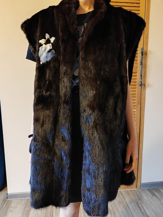 Piękna kamizelka naturalne norki