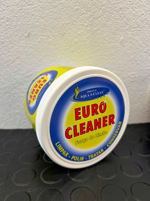 EURO CLEANER Pedra Branca 400g | Limpa, Pole e Protege | Inclui Esponja