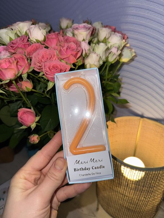 Декор для свята, свічка цифра 2 Meri Meri