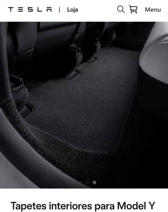 Tapetes Originais de interiores para Tesla Model Y 2025