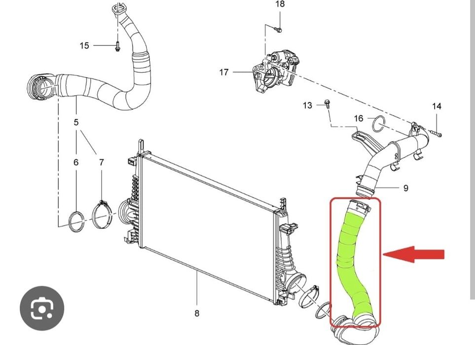 Tubo intercooler insignia